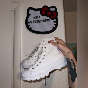 white chunky converse